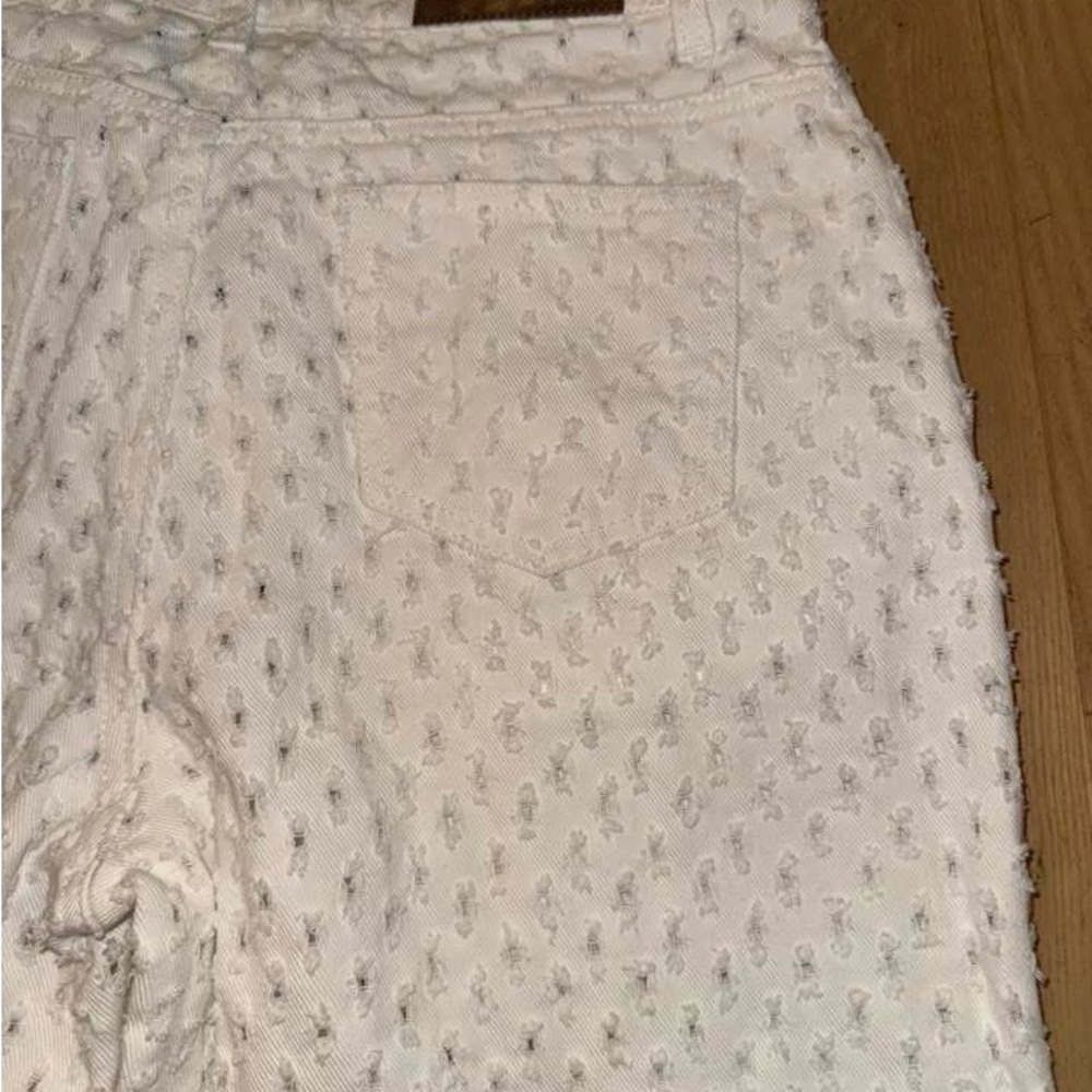 Nasty Gal White Textured Women Jeans